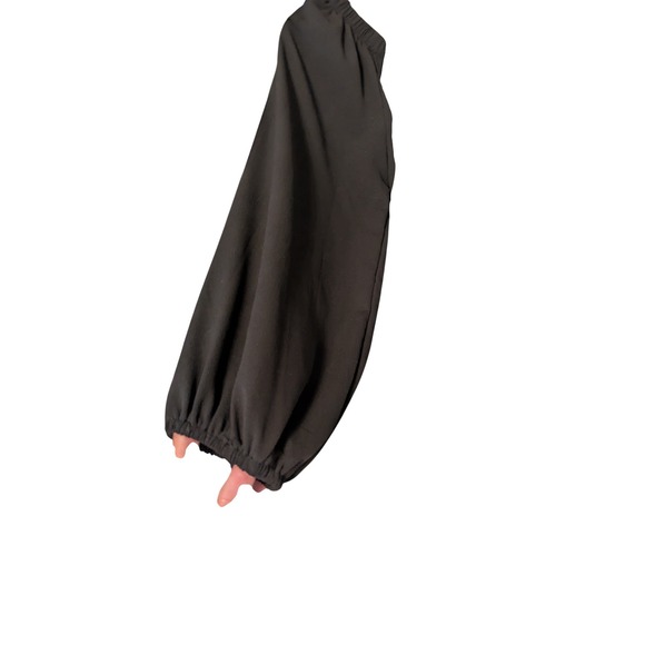 Boho Embroidered Off The Shoulder Blouse Black Floral Balloon Sleeve  Unbranded - Picture 3 of 5